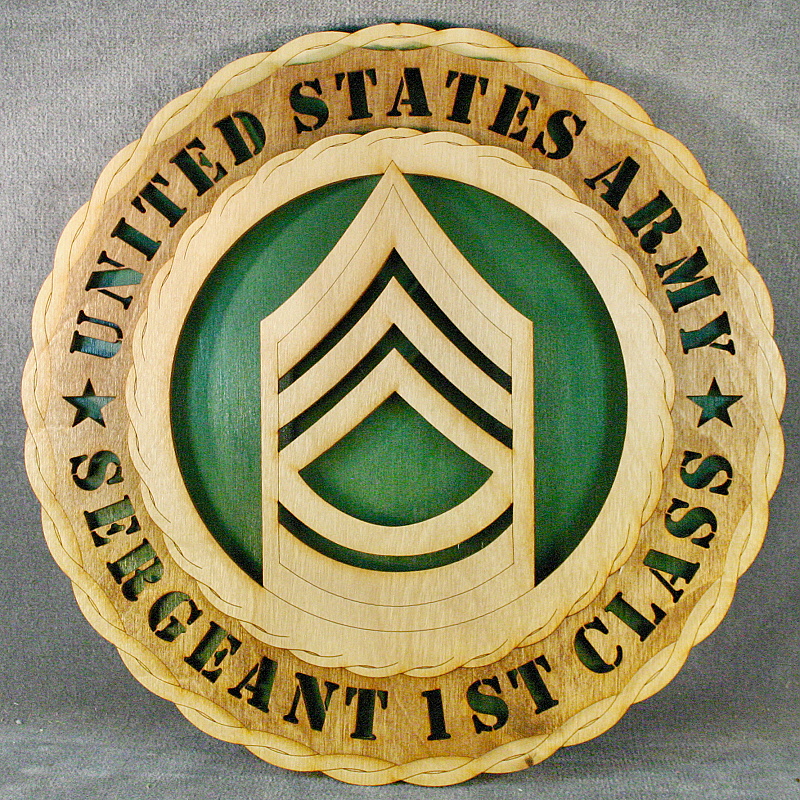 Army Sergeant 1st Class Wall Tribute Green